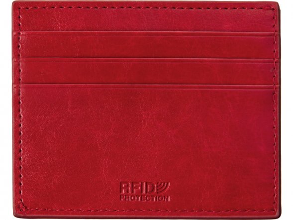 Картхолдер для 6 пластиковых карт с RFID-защитой Fabrizio, красный 