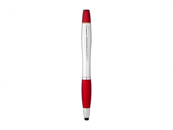 Ручка-стилус Nash с маркером, красный/серебристый 