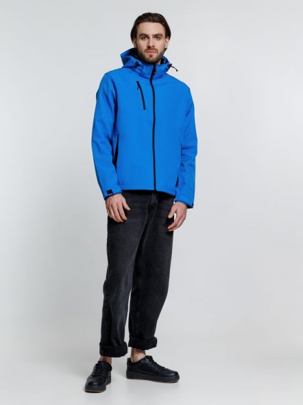 Куртка софтшелл мужская Zagreb, ярко-синяя 