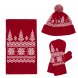 Варежки Elnik, красные с молочно-белым 