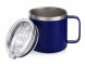 Кружка стальная Alaska с крышкой слайдером, powder coating, синий 