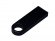 USB 2.0-флешка на 64 Гб с мини чипом и круглым отверстием, черный 