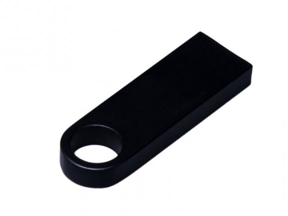 USB 2.0-флешка на 64 Гб с мини чипом и круглым отверстием, черный 