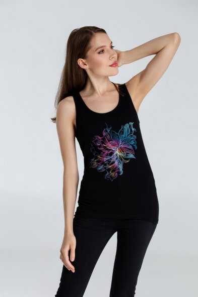 Майка женская Vibrance, черная 