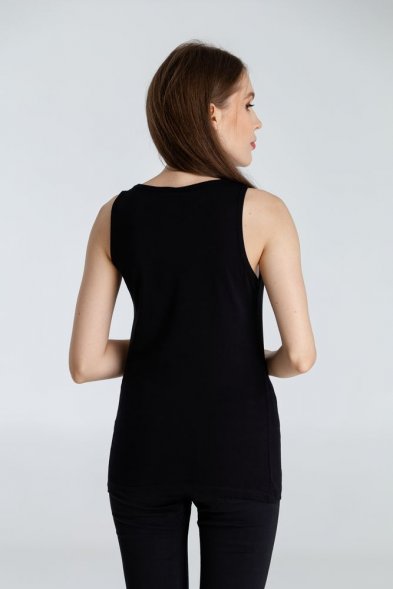 Майка женская «Арт-рокстар. Kiss Me», черная 