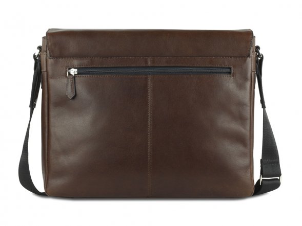 Сумка через плечо Mano Don Valentino, натуральная кожа в коричневом цвете, 36,5 х 30 х 8 см 