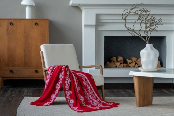 Плед Onego, красный 