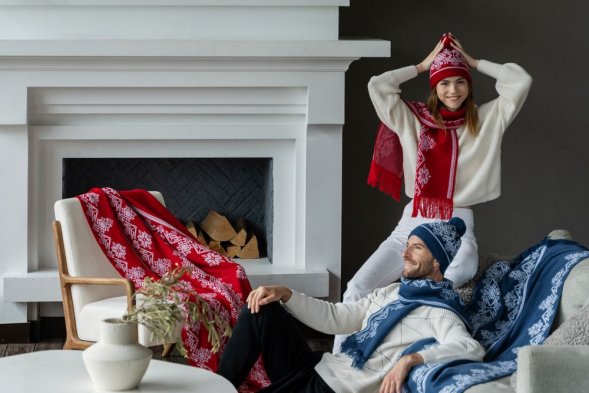 Плед Onego, красный 