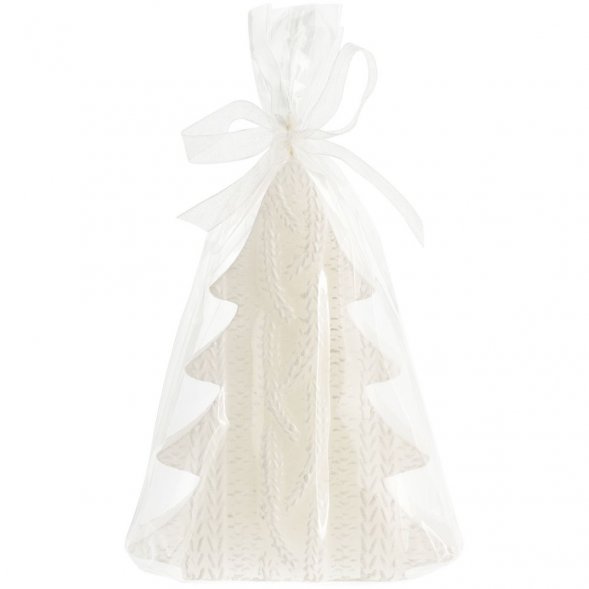 Свеча Kniteam, елка, белая 