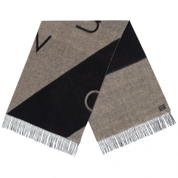 Палантин Charming, черный с бежевым 