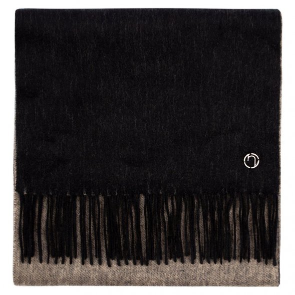 Палантин Charming, черный с бежевым 