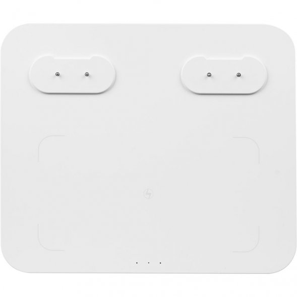 Станция беспроводной зарядки с колонкой и ночником Trilogy, белая 