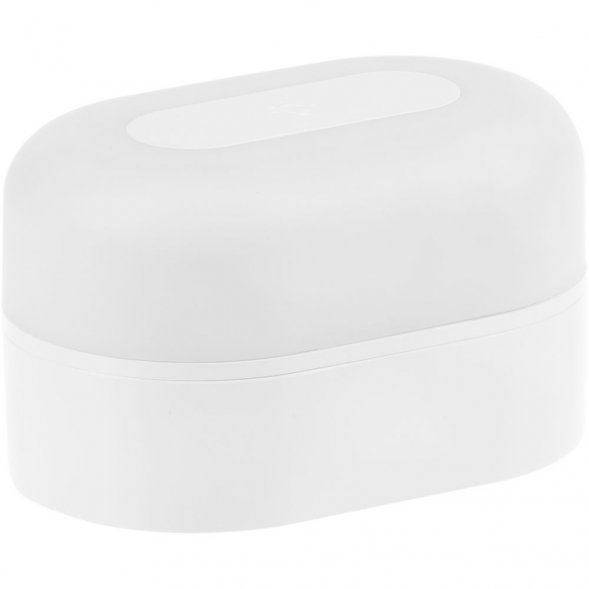 Станция беспроводной зарядки с колонкой и ночником Trilogy, белая 