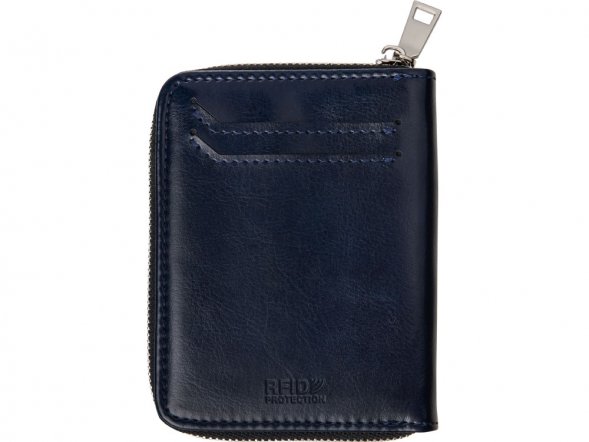 Картхолдер на молнии для 8 пластиковых карт с RFID защитой Fabrizio, синий 