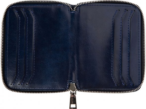 Картхолдер на молнии для 8 пластиковых карт с RFID защитой Fabrizio, синий 