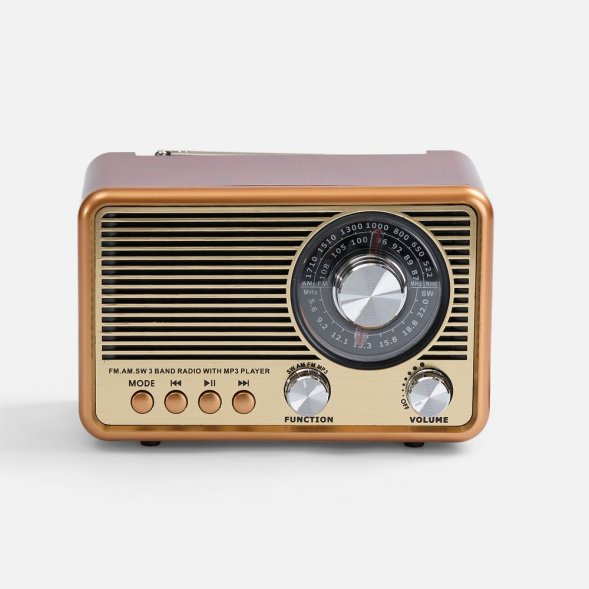 Bluetooth-колонка с радио Listenberg, коричневая 