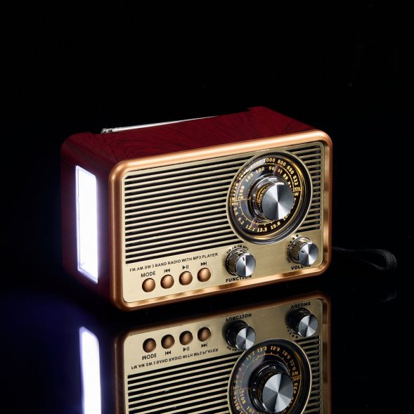 Bluetooth-колонка с радио Listenberg, коричневая 