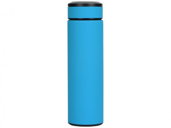 Термос Confident с покрытием soft-touch 420мл, голубой 