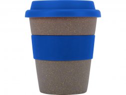 Стакан с силиконовой крышкой Cafe, синий