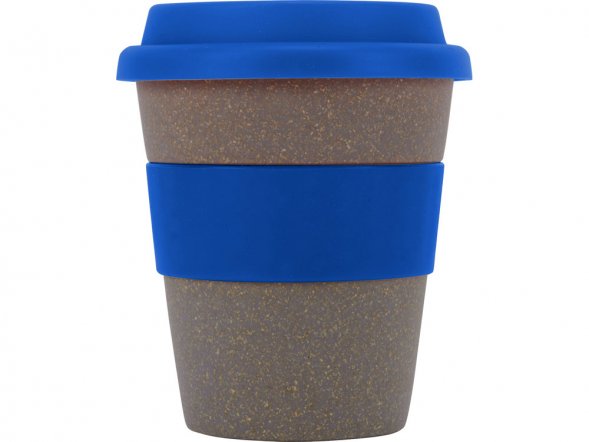 Стакан с силиконовой крышкой Cafe, синий 