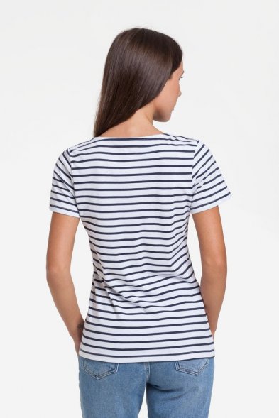 Футболка женская Grand Granat New, белая с синим 