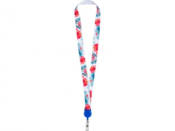 Ланъярд 2 см с ретрактором, синий 