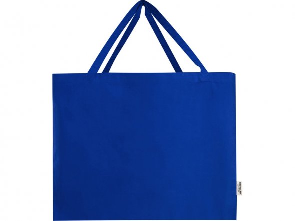 Odessa большая эко-сумка из переработанного хлопка, сертифицированного согласно GRS, плотностью 220 г/м² - Ярко-синий 