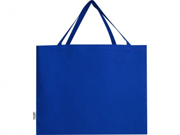 Odessa большая эко-сумка из переработанного хлопка, сертифицированного согласно GRS, плотностью 220 г/м² - Ярко-синий 