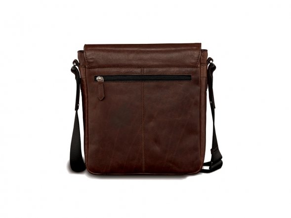 Сумка через плечо Mano Don Valentino, натуральная кожа в коричневом цвете, 25 х 27 х 7 см 