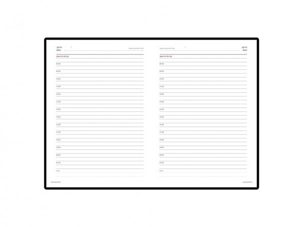 Ежедневник недатированный А6+ Sidney Nebraska, черный (золотой обрез) 