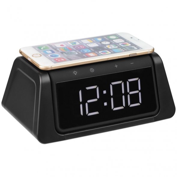 Настольный стерилизатор с беспроводной зарядкой и часами UV Depot, черный 