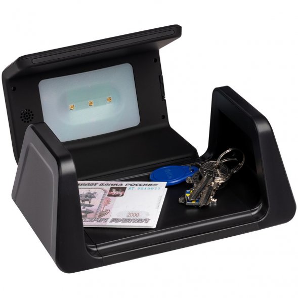 Настольный стерилизатор с беспроводной зарядкой и часами UV Depot, черный 