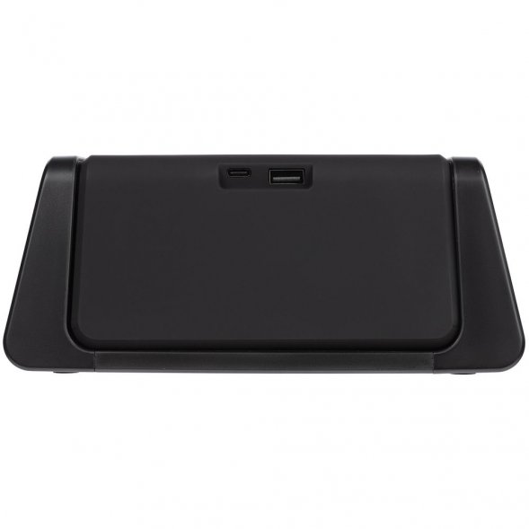 Настольный стерилизатор с беспроводной зарядкой и часами UV Depot, черный 