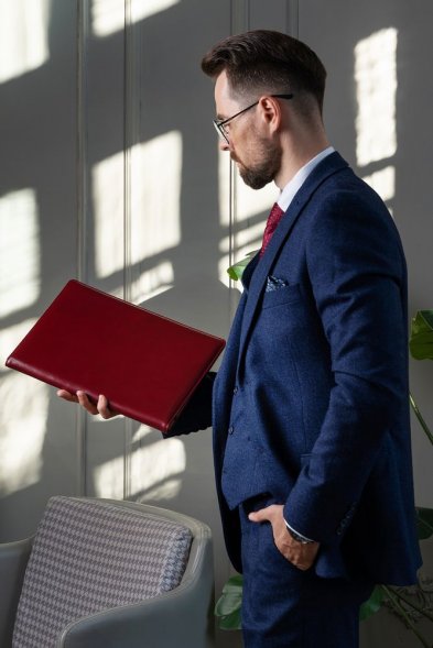 Папка адресная Signature, бордовая 