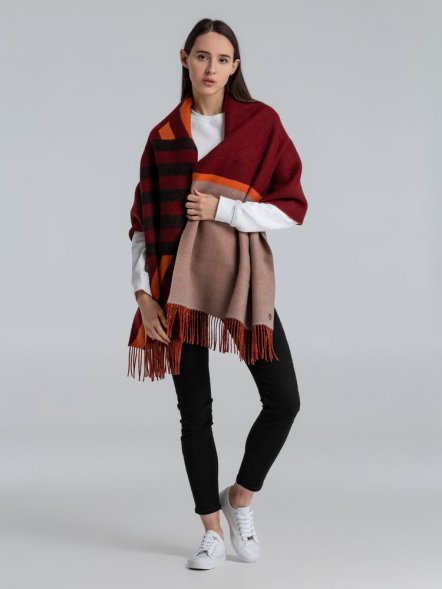 Палантин Charming, коричневый с оранжевым 