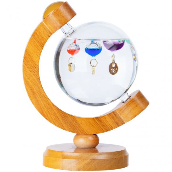 Термометр-шар «Галилео» в деревянном корпусе 
