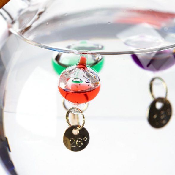 Термометр-шар «Галилео» в деревянном корпусе 