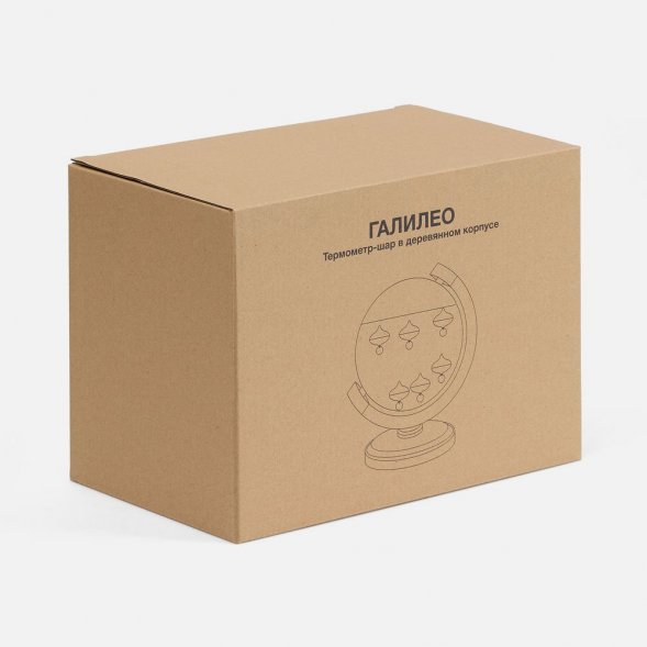 Термометр-шар «Галилео» в деревянном корпусе 