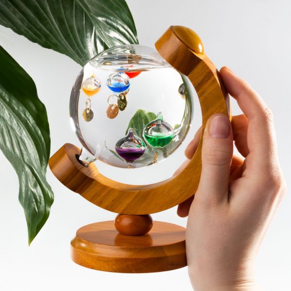 Термометр-шар «Галилео» в деревянном корпусе 