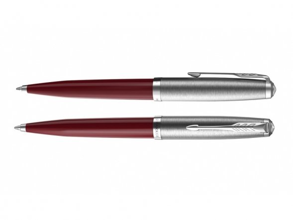 Шариковая ручка Parker 51 CORE BURGUNDY CT, стержень: M, цвет чернил: black, в подарочной упаковке. 