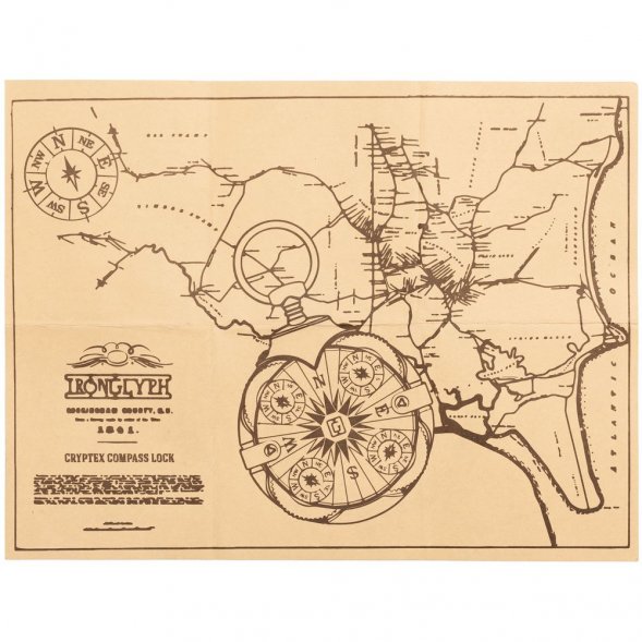 Флешка «Криптекс»® Compass Lock, 64 Гб 