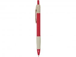 Ручка шариковая HANA из пшеничного волокна, бежевый/красный