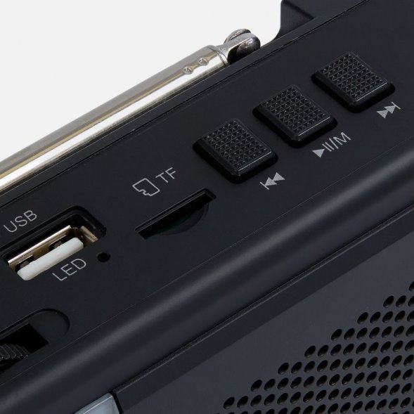 Bluetooth-колонка с радио Comradio, черная 