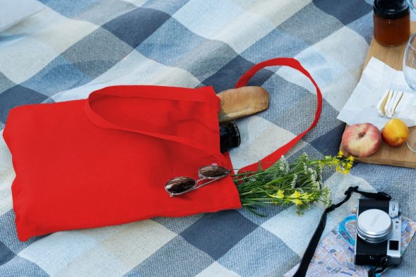 Холщовая сумка Strong 210, красная 