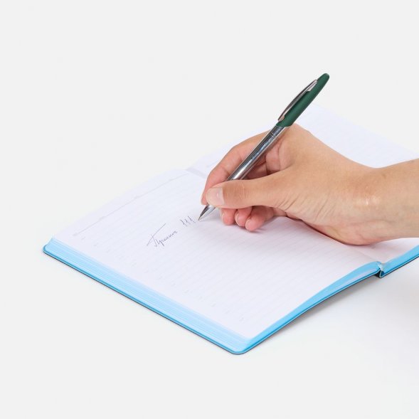 Ручка шариковая Dagger Soft Touch, зеленая 