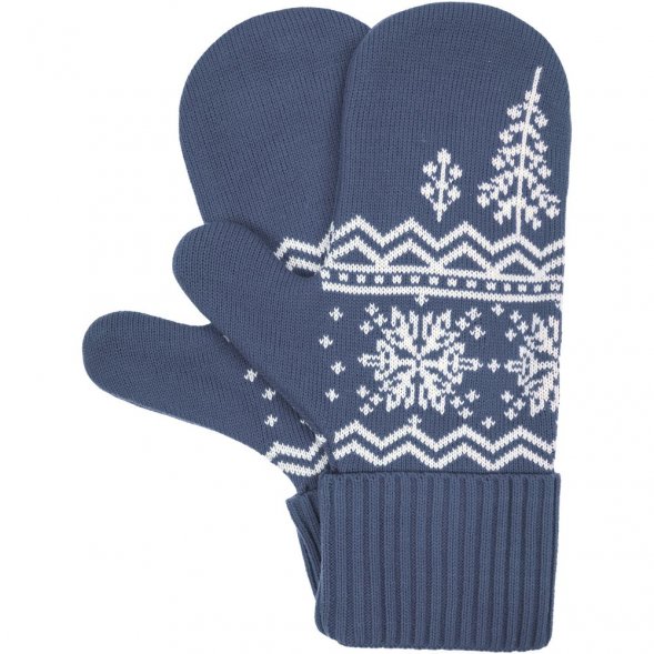 Варежки Elnik, серые с молочно-белым 