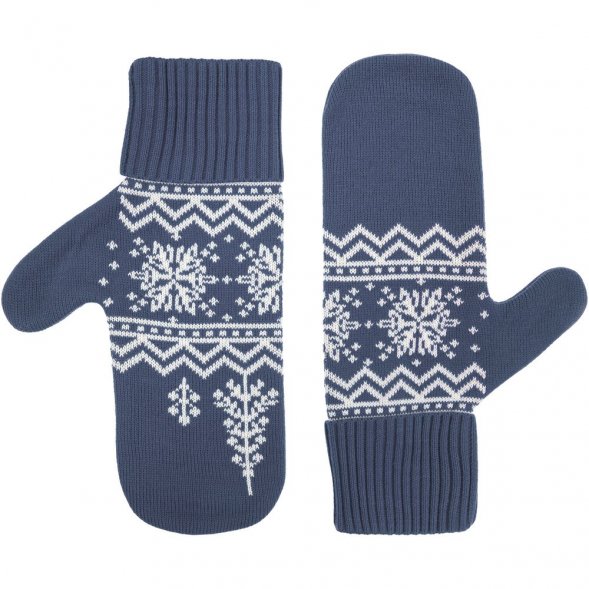 Варежки Elnik, серые с молочно-белым 