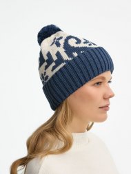 Шапка Wintertude, синяя с белым