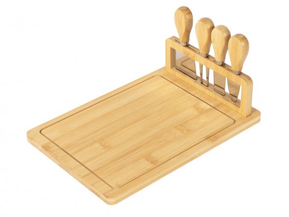 Набор для сыра из бамбука со съемной подставкой Camembert 