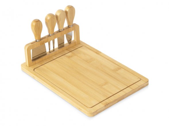 Набор для сыра из бамбука со съемной подставкой Camembert 